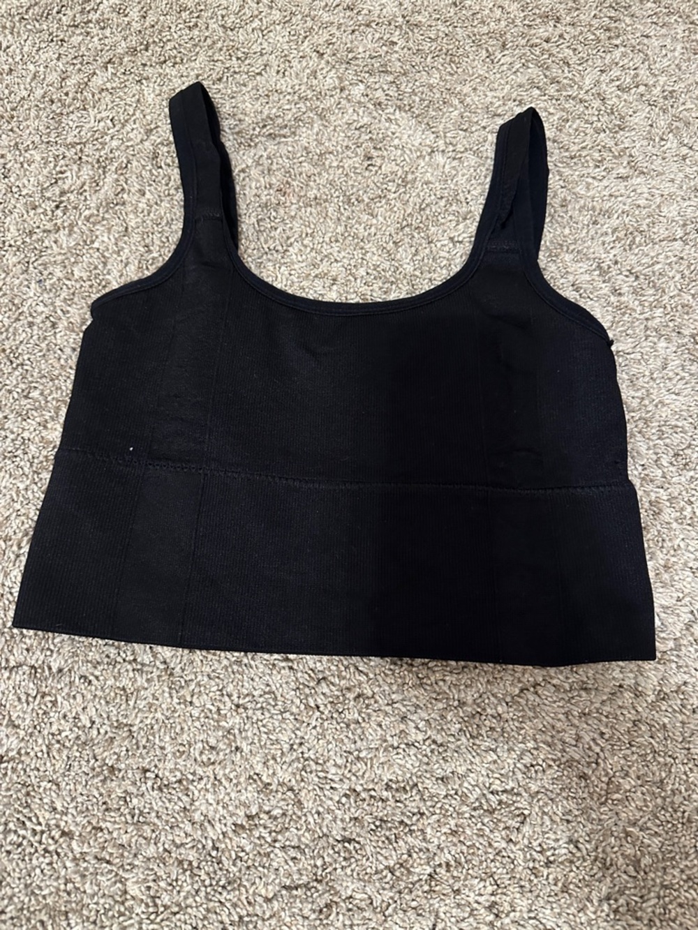 Black Sleeveless Crop Tank Top - Women's